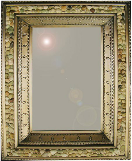 stone tin mirror