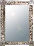 river stone tin mirror