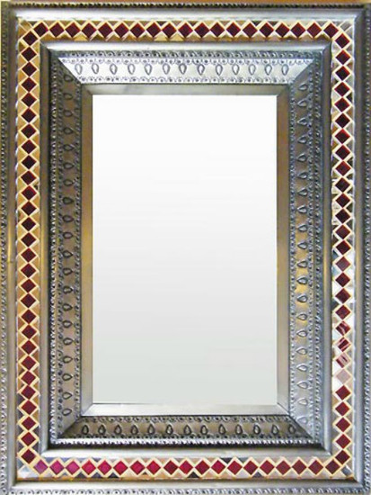 mosaic tin mirror