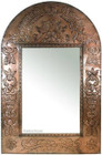 decorative punched tin mirror
