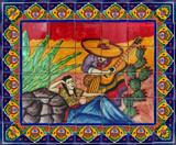 tile mural singer