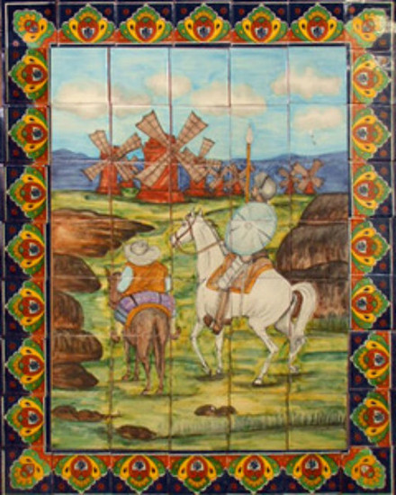 tile mural windmills