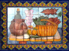 tile mural vegetable basket