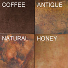 Image of copper patina finishing options for vent hoods.