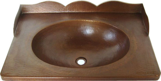 bath copper counter-top
