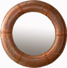 round copper mirror