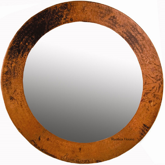 produced round copper mirror