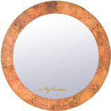 manufactured round copper mirror