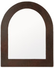 ront view of the Arch Copper Mirror Reynosa, showcasing its arched copper frame with a rustic patina finish.