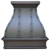 copper range Hoods wall mount with rivets