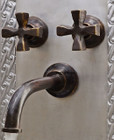 wall mount kitchen bar old world bronze faucet