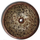 traditional round copper bathroom sink