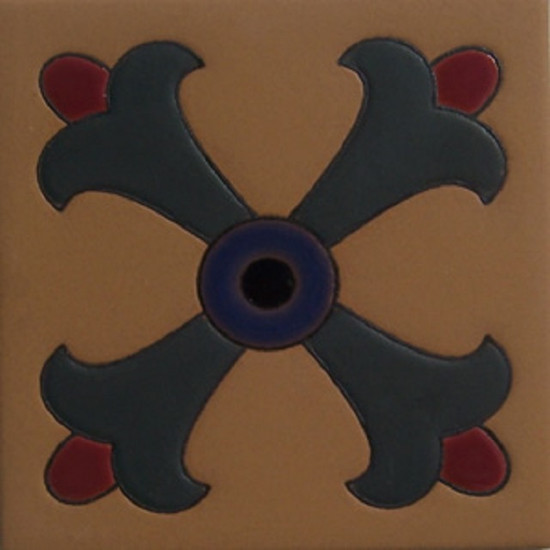 traditional relief tile green