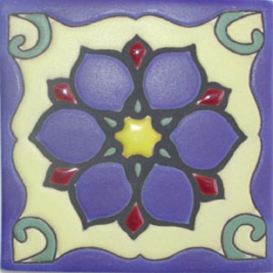 french relief tile purple