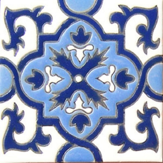 guanajuato relief tile blue