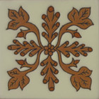 old world relief tile brown