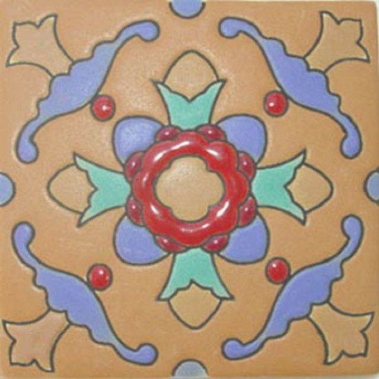 country relief tile terracotta
