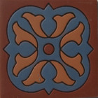 traditional relief tile blue