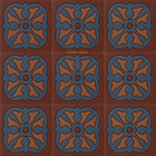 traditional relief stair riser blue tile