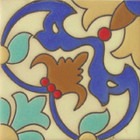 spanish relief tile blue