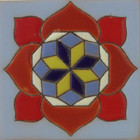 classic colonial relief tile red