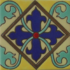 gothic relief tile navy blue
