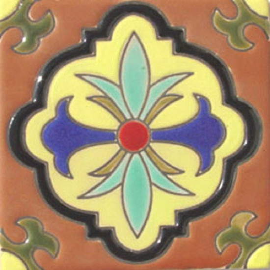 classic colonial relief tile yellow