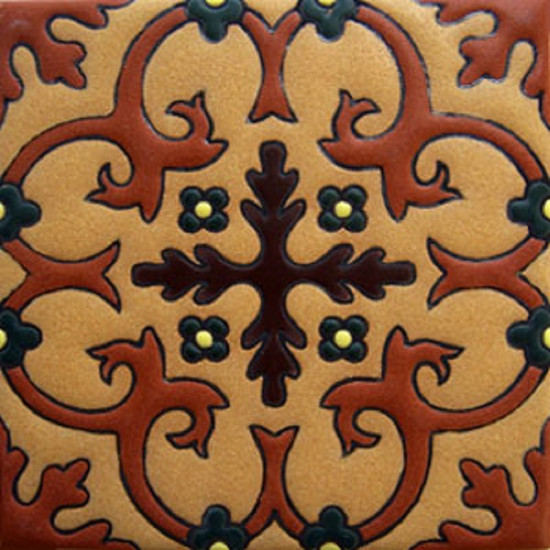 rustic relief tile terracotta