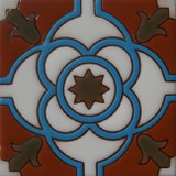 colonial relief tile blue