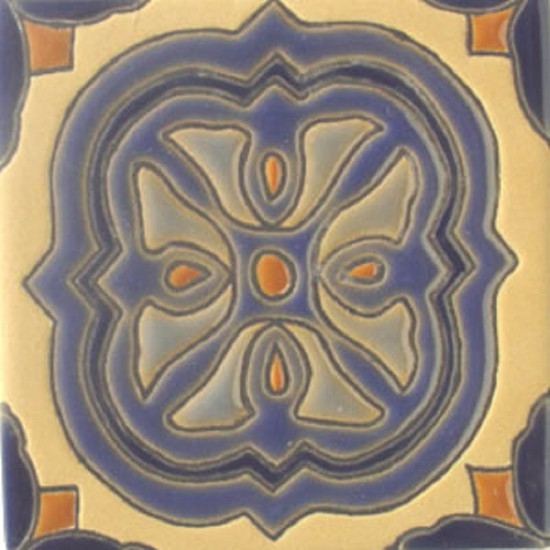 modern relief tile blue