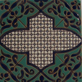 colonial relief tile green