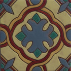 colonial hacienda relief tile blue