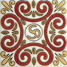 classic colonial relief tile terracotta