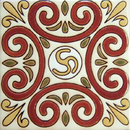classic colonial relief tile terracotta