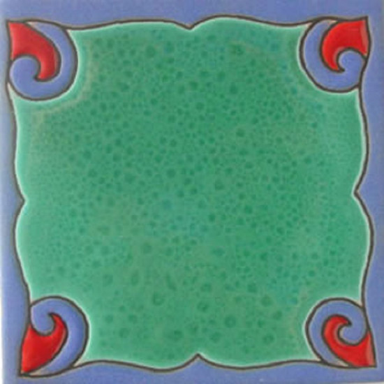 conventional relief tile blue