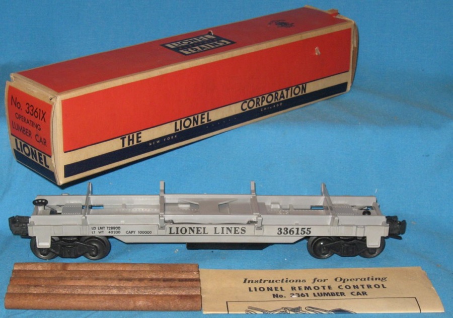 Freight Cars - Flatcars - Logs, Lumber, Pipes & Tanks - 3361 Log Dump