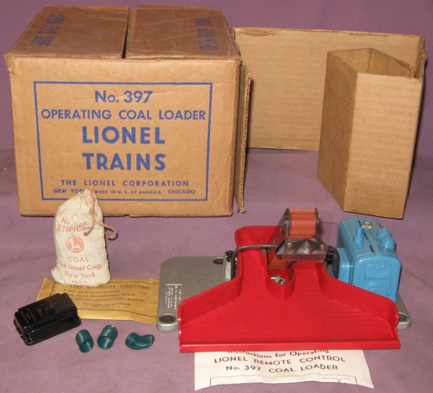 TWO not sold sep. Lionel 397-76 parts: Coal Loader Beam SIDES 1948 Production 