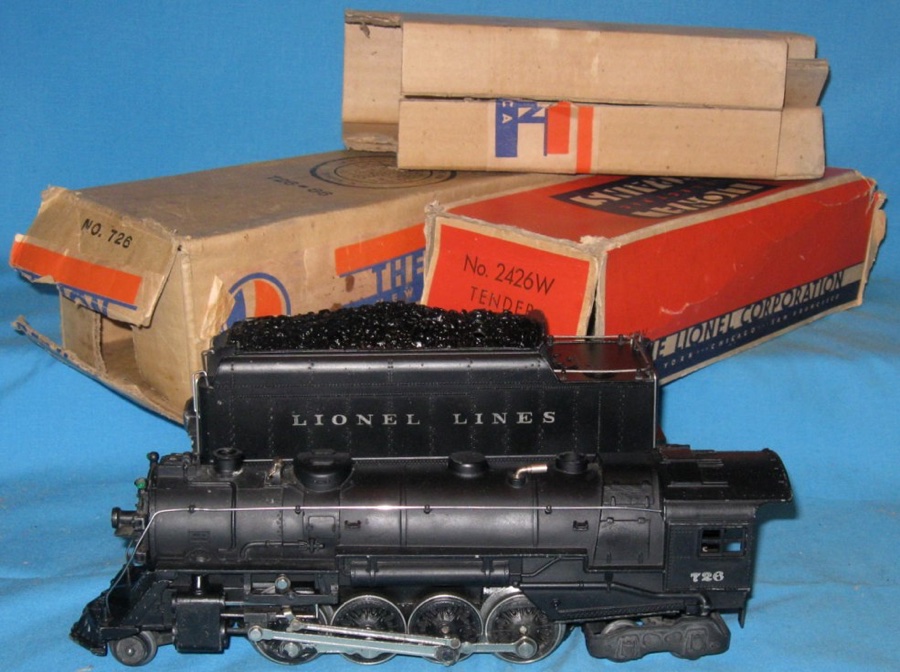 PAIR OF RIGHT/LEFT SIDE RODS REPRO LIONEL POST WAR 726-25 STEAM LOCOMOTIVE 