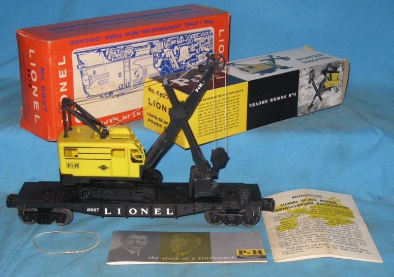 6827 Flatcar w/ Harnischfeger Power Shovel - Lionel Trains Library