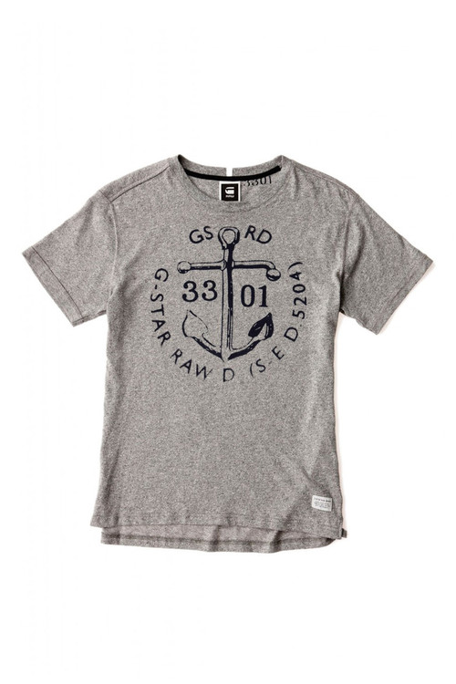 Grey printed black, Gant Tee