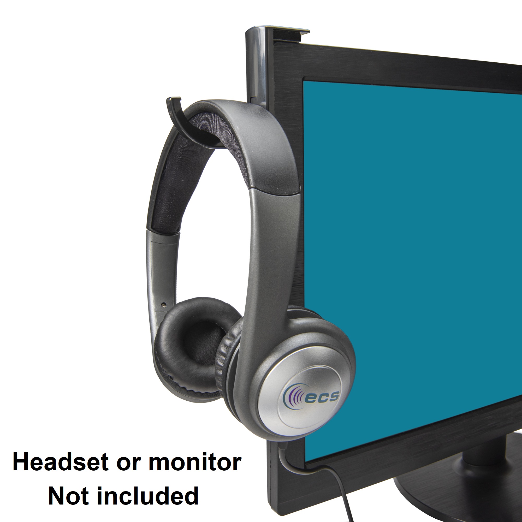 PC Monitor Headset, Headphone Hook Holder Hanger for Most Headsets