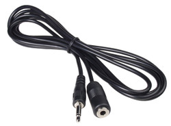ECS 3.5 mm Female Mono or Stereo to 3.5 mm Male Mono Extender Cable - New