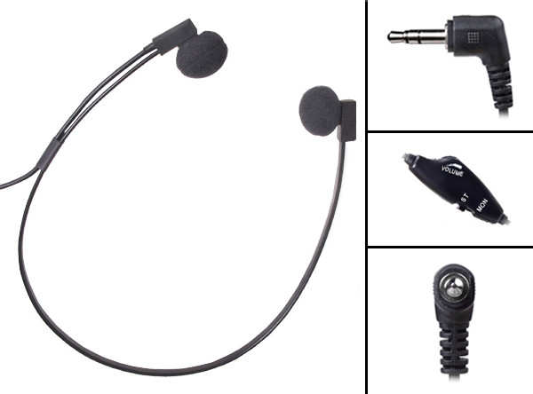 Spectra Deluxe Transcriber Underchin Headset 3.5mm Right Angle Plug SP-RA