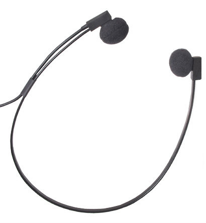 Spectra Deluxe Transcriber Underchin Headset 3.5mm Right Angle Plug SP-RA