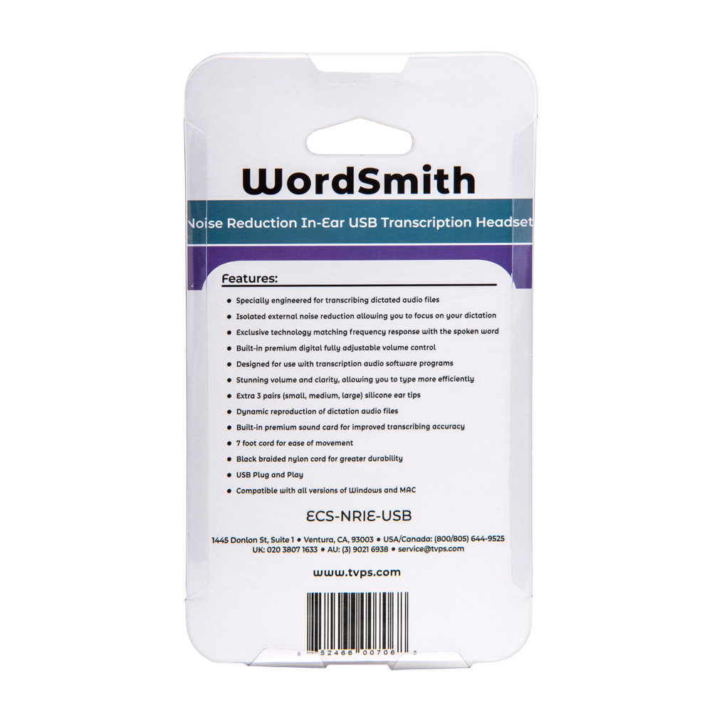 ecs wordsmith transcription headset