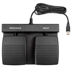 ECS USB PowerPoint Foot Pedal - Heavy Duty, Dual Button with Metal Base