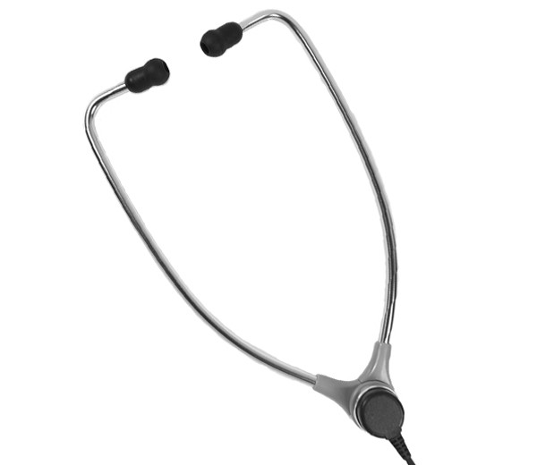 ECS-AL-60-USB-SAET Aluminum Stetho Style Transcription Headset With Soft Antimicrobial Eartips