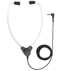 ECS SH-50-SAET 3.5 mm Stetho Style Transcription Headset With Soft Antimicrobial Eartips