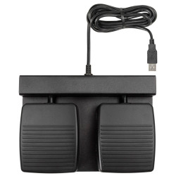 ECS-DRAGON-FP-T-2B Two Button Hands Free Foot Pedal for Dragon® Press and Release Record