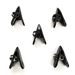 Clips for Earphone Wire, Headphone Mount Cable Clothing Clip, 5 Pcs Black Clips for Most Headset, Pack of 5 (Black)